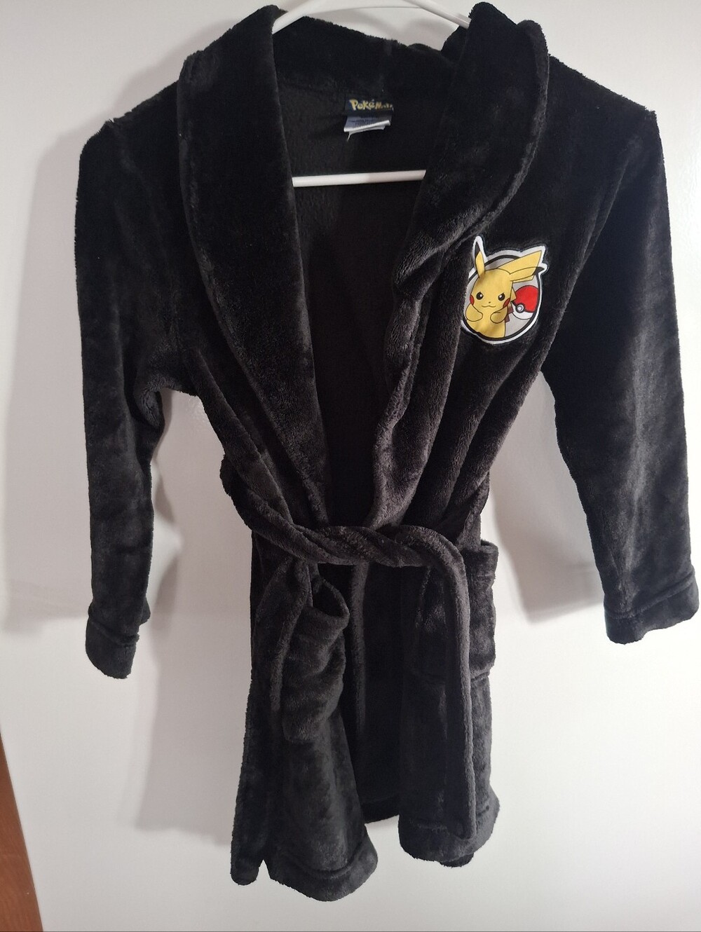 Pokemon Black Plush Pikachu Robe for Kids